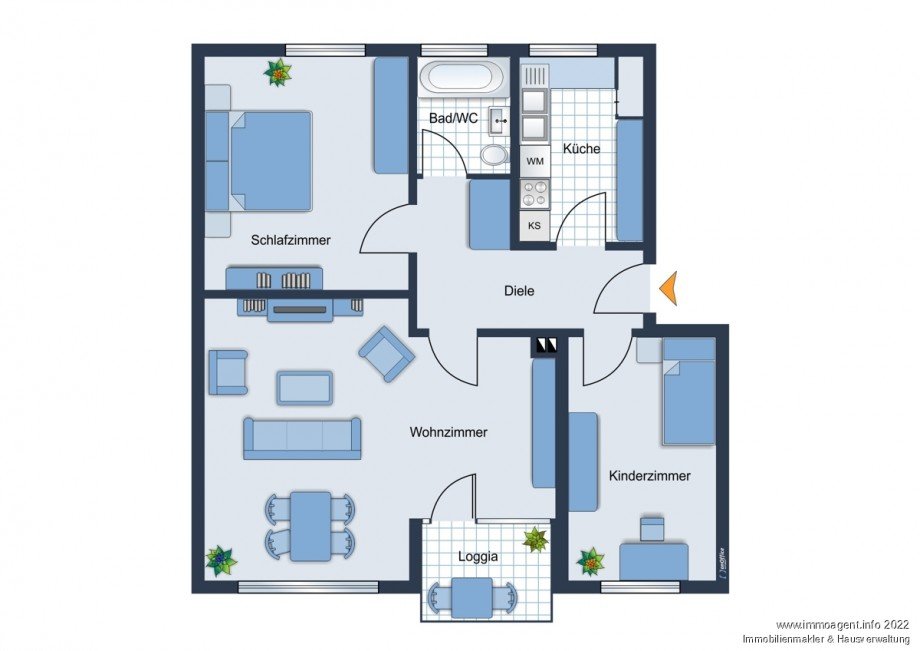 Grundriss Etagenwohnung Bielefeld / Stieghorst